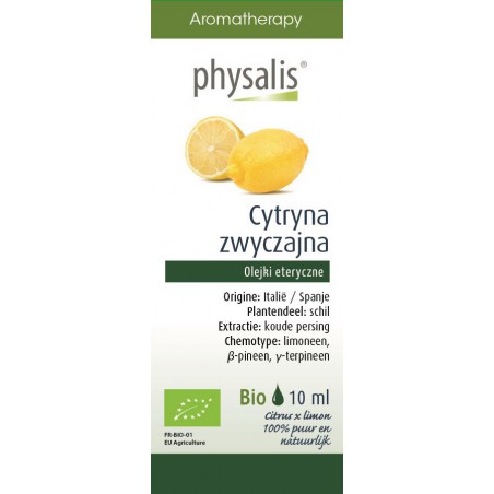 OLEJEK ETERYCZNY CYTRYNA ZWYCZAJNA (CITROEN) BIO 10 ml - PHYSALIS