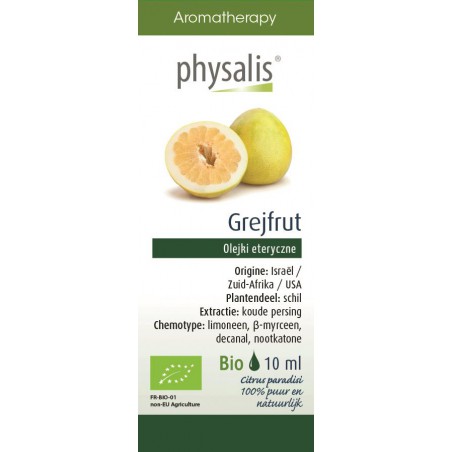 OLEJEK ETERYCZNY GREJPFRUT (POMPELMOES) BIO 10 ml - PHYSALIS