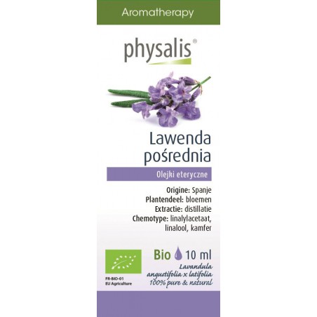 OLEJEK ETERYCZNY LAWENDA POŚREDNIA (LAVANDIN SUPER) BIO 10 ml - PHYSALIS