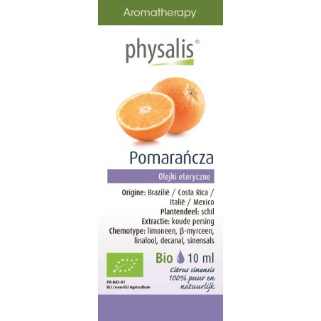 OLEJEK ETERYCZNY POMARAŃCZA CHIŃSKA (SINAASAPPEL) BIO 10 ml - PHYSALIS