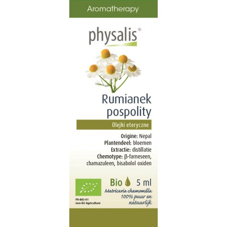 OLEJEK ETERYCZNY RUMIANEK POSPOLITY (ECHTE KAMILLE) BIO 5 ml - PHYSALIS