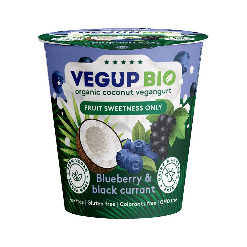 DESER KOKOSOWY JAGODA - CZARNA PORZECZKA BEZGLUTENOWY BIO 140 g - VEGUP BIO