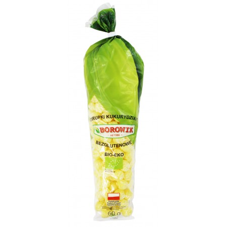 CHRUPKI KUKURYDZIANE (KOLBA) BEZGLUTENOWE BIO 60 g - BOROWIK