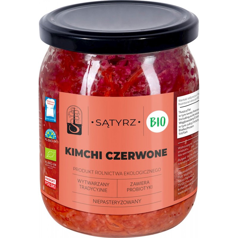 KIMCHI CZERWONE BIO 450 g - SĄTYRZ