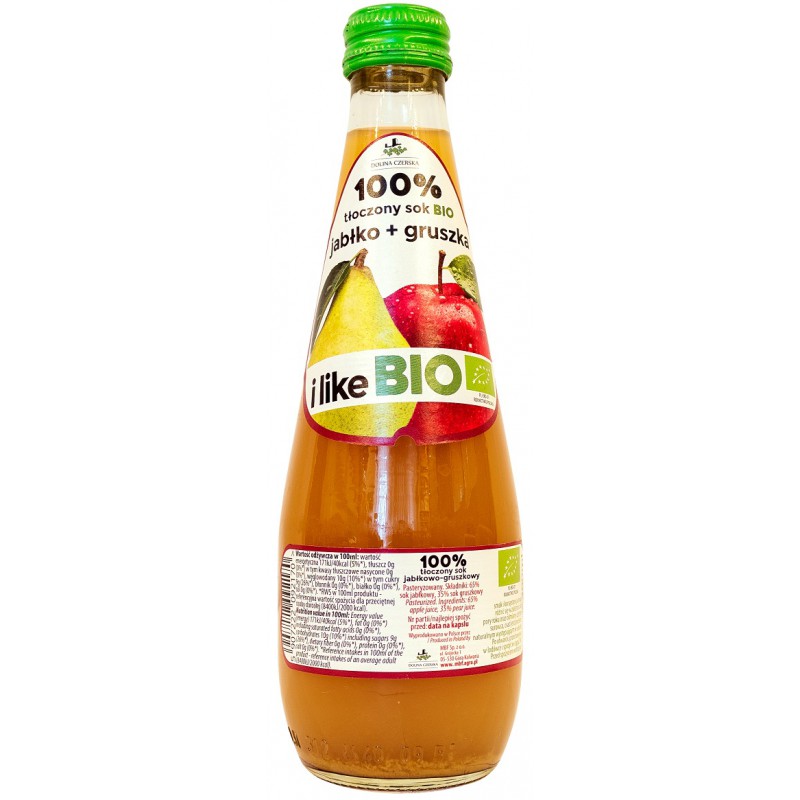SOK JABŁKOWO - GRUSZKOWY NFC BIO 300 ml - DOLINA CZERSKA