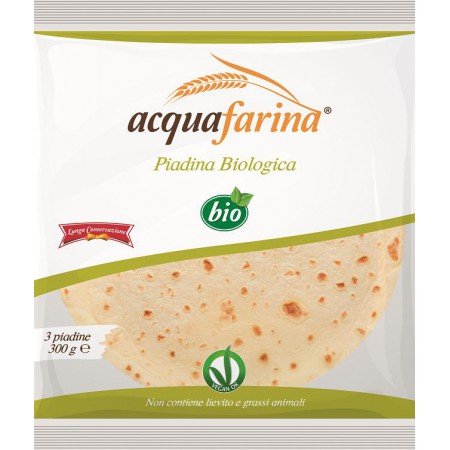 PIADINA TRADYCYJNA BIO (3 x 100 g) 300 g - ACQUAFARINA (ALIMENTA)