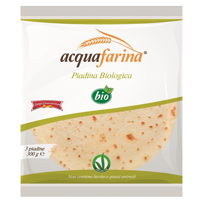PIADINA TRADYCYJNA BIO (3 x 100 g) 300 g - ACQUAFARINA (ALIMENTA)