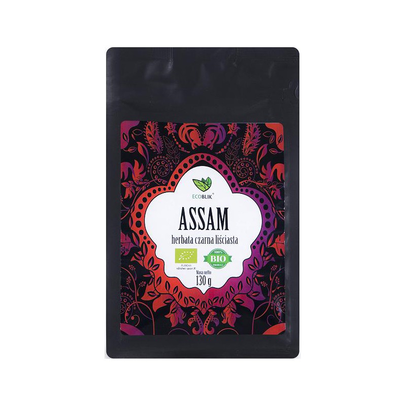 HERBATA CZARNA LIŚCIASTA ASSAM BIO 130 g - ECOBLIK