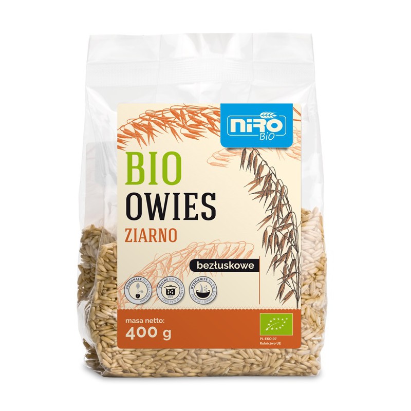 OWIES ZIARNO BEZŁUSKOWE BIO 400 g - NIRO