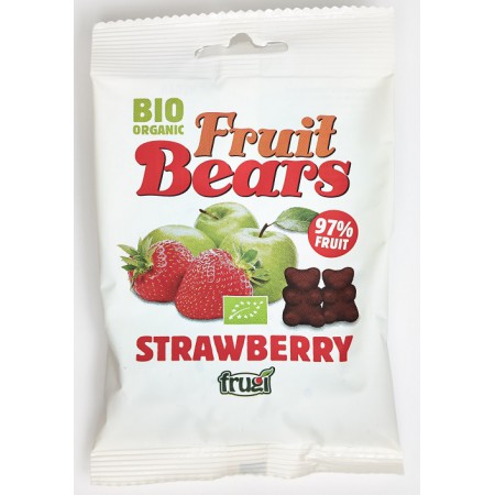 ŻELKI (MISIE) JABŁKO - TRUSKAWKA BEZ DODATKU CUKRÓW BEZGLUTENOWE BIO 50 g - HOUSE OF DENMARK