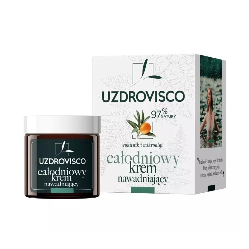 KREM DO TWARZY NAWADNIAJĄCY ROKITNIK I MIKROALGI 50 ml - UZDROVISCO