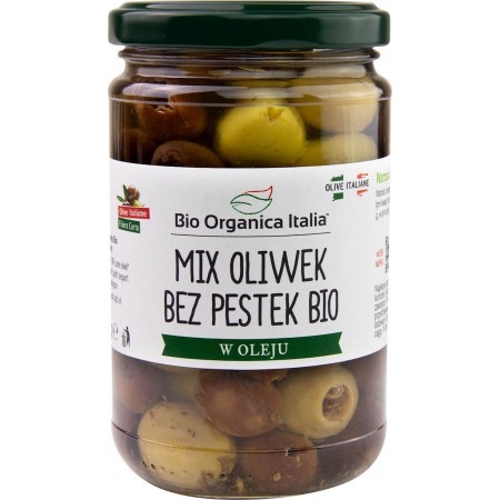 MIX OLIWEK BEZ PESTEK W OLEJU BIO 280 g (SŁOIK) - BIO ORGANICA ITALIA