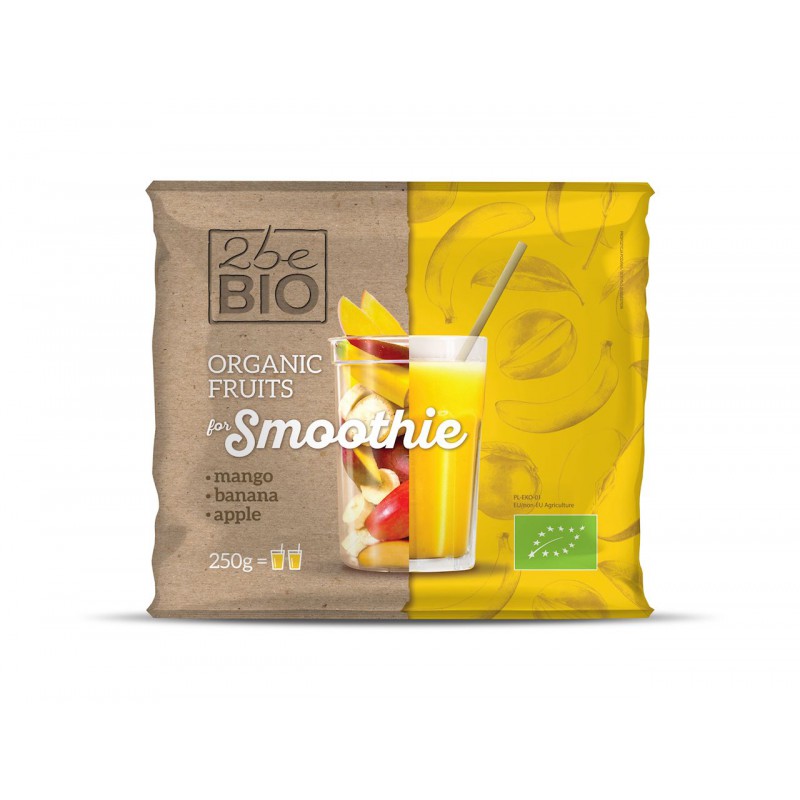 SMOOTHIE MIESZANKA ŻÓŁTE OWOCE MROŻONE BIO 250 g - 2beBIO