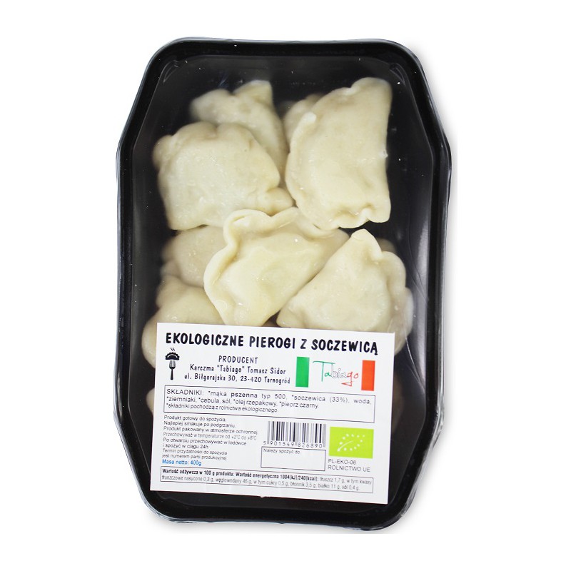 PIEROGI Z SOCZEWICĄ BIO 400 g - KARCZMA TABIAGO (NA ZAMÓWIENIE)