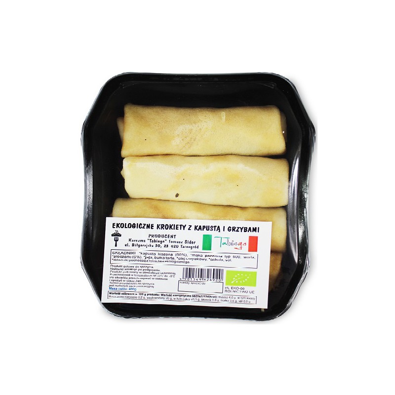 KROKIETY Z KAPUSTĄ I GRZYBAMI BIO 400 g - KARCZMA TABIAGO (NA ZAMÓWIENIE)