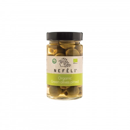 OLIWKI ZIELONE BEZ PESTEK W ZALEWIE BIO 295 g (140 g) - NEFELI