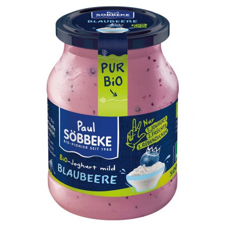 JOGURT KREMOWY JAGODOWY (3,8 % TŁUSZCZU W MLEKU) BIO 500 g (SŁOIK) - SOBBEKE