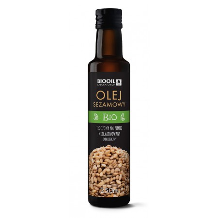 OLEJ SEZAMOWY TŁOCZONY NA ZIMNO BIO 250 ml - BIOOIL
