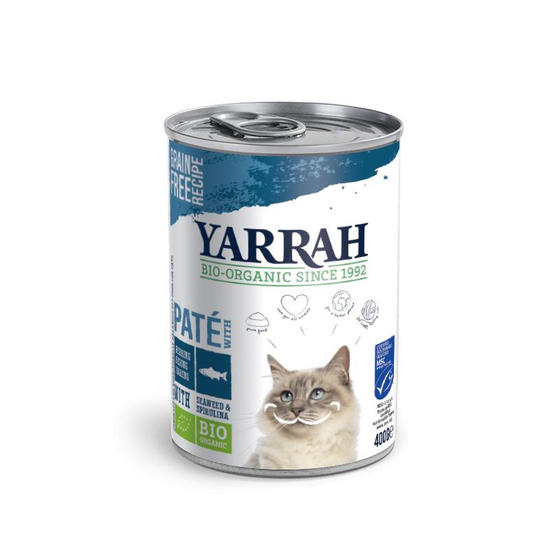 (DLA KOTA) PASZTET ZE ŚLEDZIEM I ALGAMI MORSKIMI BIO 400 g - YARRAH