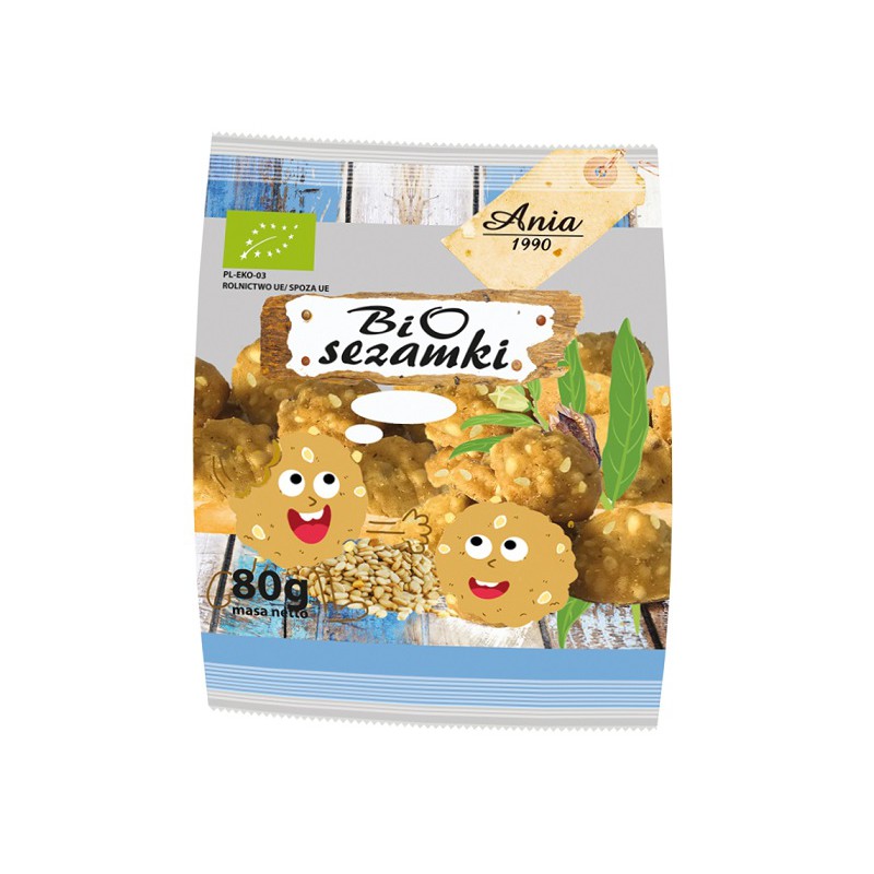 CIASTKA Z SEZAMEM BIO 80 g - BIO ANIA