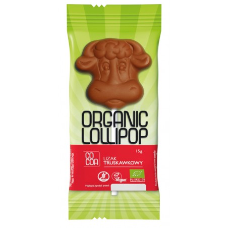 LIZAK O SMAKU TRUSKAWKOWYM BEZGLUTENOWY BIO 15 g – COCOA