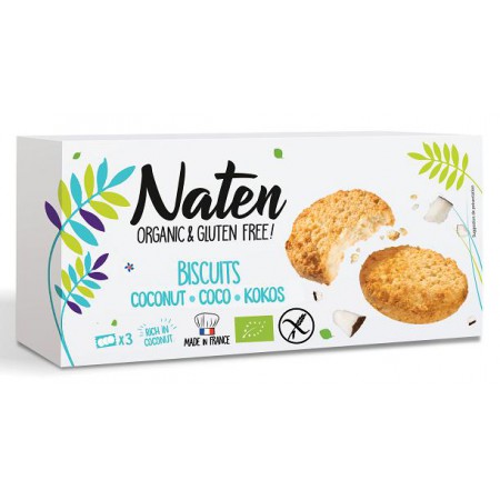 CIASTKA KOKOSOWE BEZGLUTENOWE BIO 150 g - NATEN