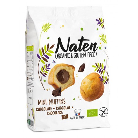 MINI MUFFINKI Z NADZIENIEM ORZECHOWO - KAKAOWYM BEZGLUTENOWE BIO 200 g - NATEN