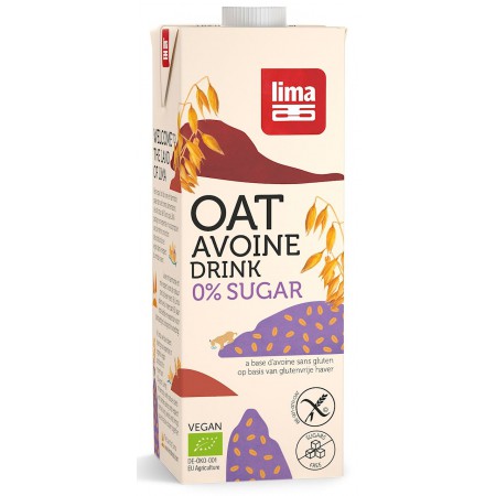 NAPÓJ OWSIANY NIE ZAWIERA CUKRÓW BEZGLUTENOWY BIO 1 L - LIMA