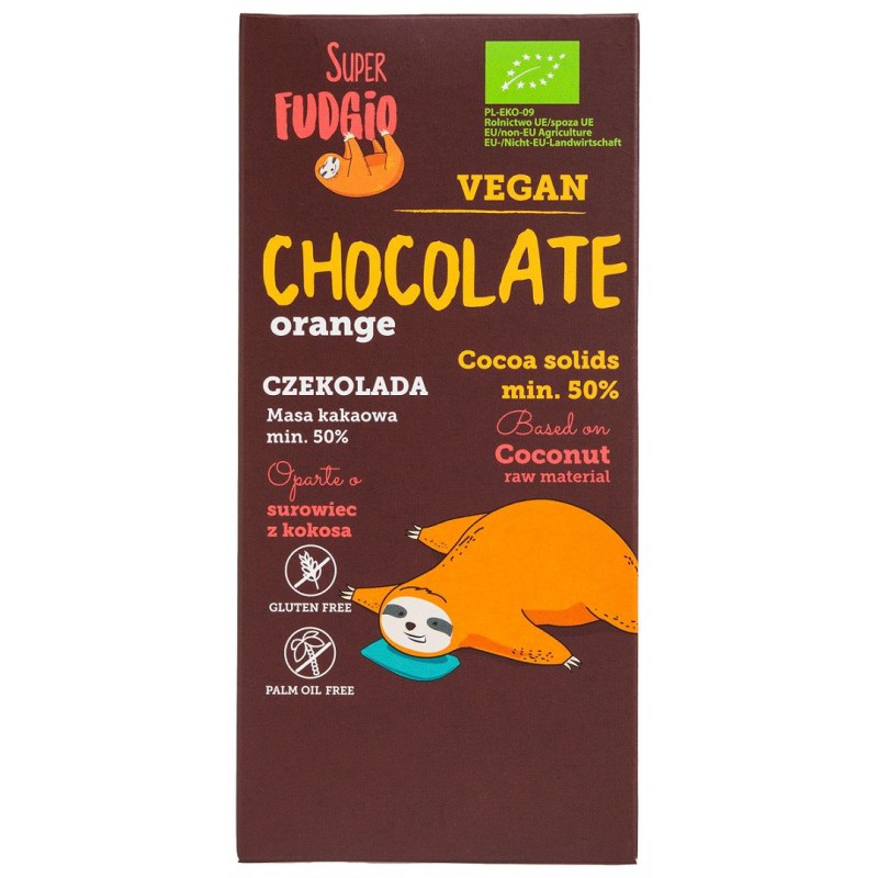 CZEKOLADA POMARAŃCZOWA BEZGLUTENOWA BIO 80 g - ME GUSTO (SUPER FUDGIO)