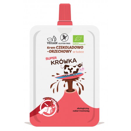 KREM CZEKOLADOWO - ORZECHOWY W TUBCE BEZGLUTENOWY BIO 50 g - ME GUSTO (SUPER KRÓWKA)