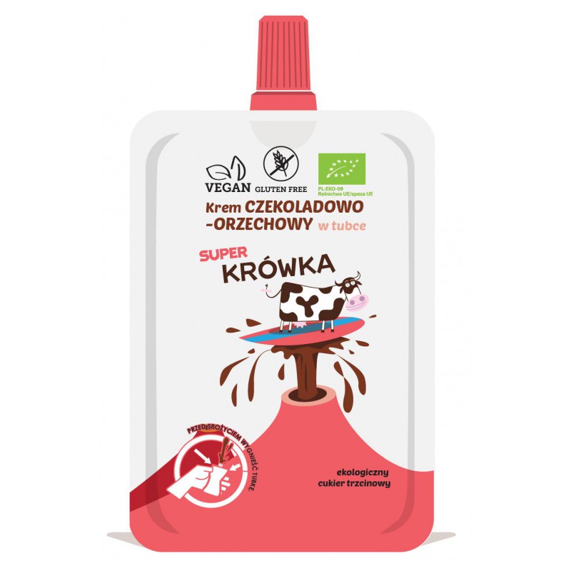 KREM CZEKOLADOWO - ORZECHOWY W TUBCE BEZGLUTENOWY BIO 50 g - ME GUSTO (SUPER KRÓWKA)