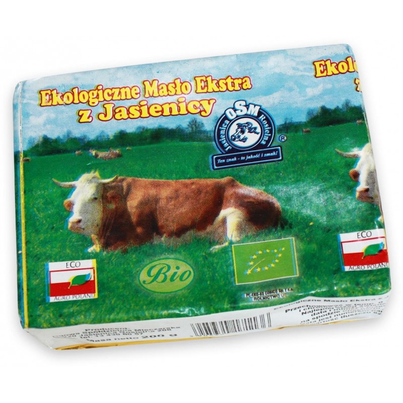 MASŁO EKSTRA (82 % TŁUSZCZU) BIO 200 g - JASIENICA