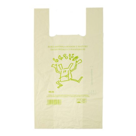 REKLAMÓWKA KOMPOSTOWALNA I BIODEGRADOWALNA ZE SKROBI KUKURYDZIANEJ 1 szt (60 cm x 30 cm) - BIODEGRADOWALNI