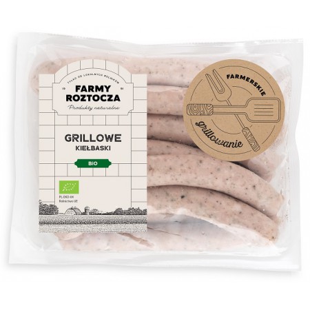 KIEŁBASKI NA GRILLA BIO (około 0,30 kg) - FARMY ROZTOCZA (NA ZAMÓWIENIE) (PRODUKT SEZONOWY)