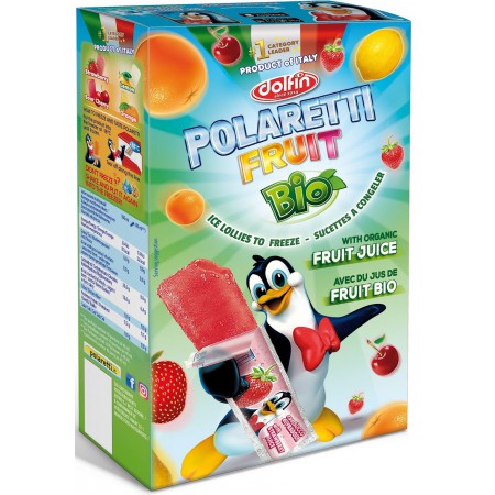 LODY WODNE DO ZAMROŻENIA BIO (10 x 40 ml) 400 ml - POLARETTI FRUIT (DOLFIN)