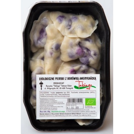 PIEROGI Z BORÓWKĄ AMERYKAŃSKĄ BIO 400 g - KARCZMA TABIAGO (NA ZAMÓWIENIE)