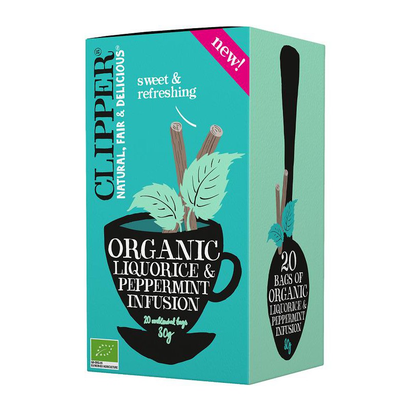 HERBATKA Z LUKRECJĄ I MIĘTĄ PIEPRZOWĄ BIO (20 x 1,5 g) 30 g - CLIPPER