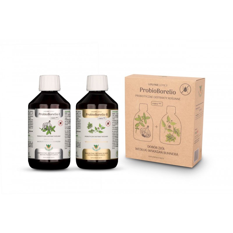 SUPLEMENT DIETY PROBIOTYCZNY EKSTRAKT ZIOŁOWY PROBIOBORELIO BEZGLUTENOWY BIO (2 x 300 ml) 600 ml - JOY DAY