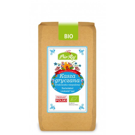 KASZA GRYCZANA KRAKOWSKA NIEPALONA BIO 500 g - BIO RAJ