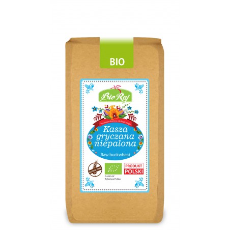 KASZA GRYCZANA NIEPALONA BEZGLUTENOWA BIO 500 g - BIO RAJ