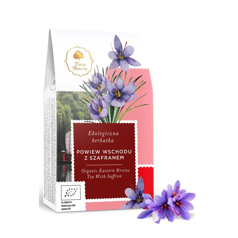 HERBATKA Z SZAFRANEM POWIEW WSCHODU BIO 80 g - DARY NATURY