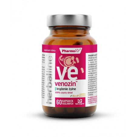 KAPSUŁKI NA KRĄŻENIE ŻYLNE (VENOZIN) BEZGLUTENOWE 60 szt. (29,49 g) - PHARMOVIT (HERBALLINE)