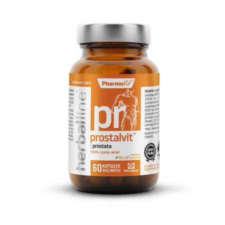 KAPSUŁKI NA PROSTATĘ (PROSTALVIT) BEZGLUTENOWE 60 szt. (27,74 g) - PHARMOVIT (HERBALLINE)