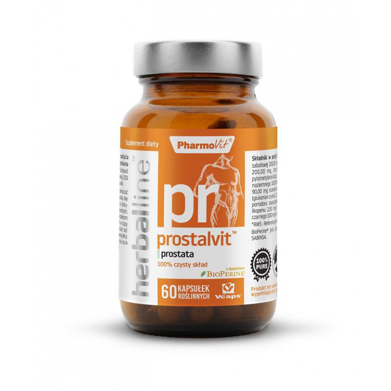 KAPSUŁKI NA PROSTATĘ (PROSTALVIT) BEZGLUTENOWE 60 szt. (27,74 g) - PHARMOVIT (HERBALLINE)