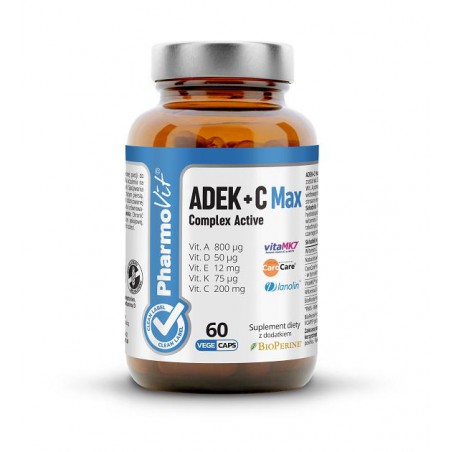 WITAMINY ADEK + WITAMINA C COMPLEX 60 KAPSUŁEK 21,2 g - PHARMOVIT (CLEAN LABEL)