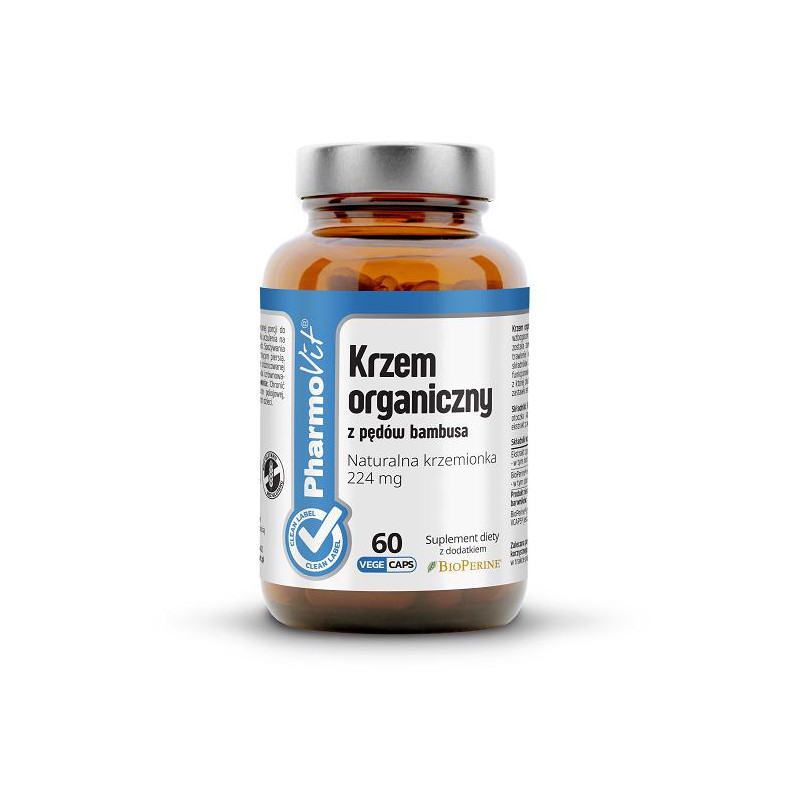 KRZEM 60 KAPSUŁEK 25,29 g (448 mg) - PHARMOVIT (CLEAN LABEL)