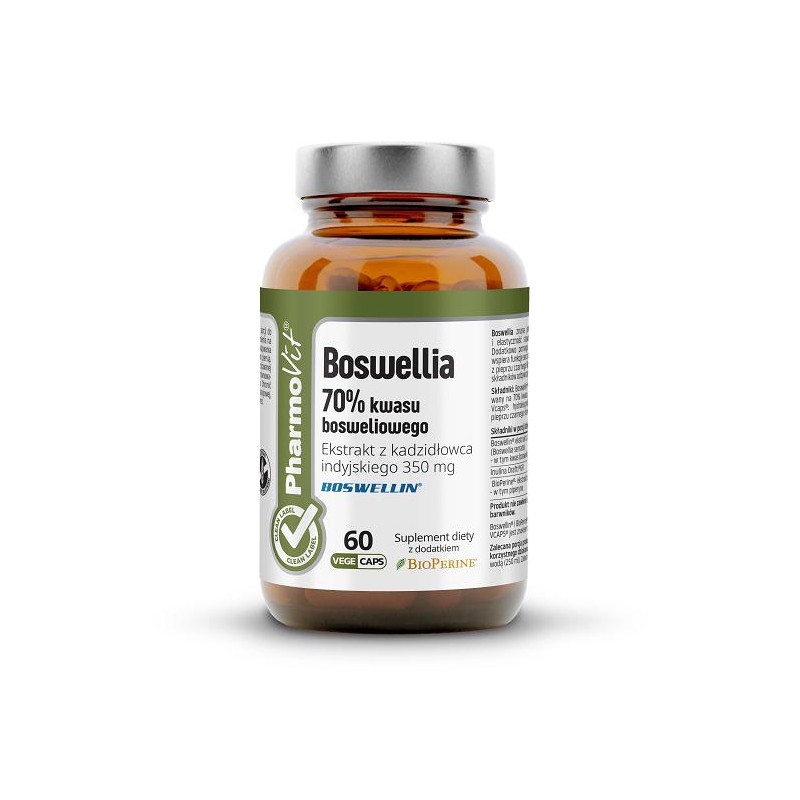 BOSWELLIA BEZGLUTENOWA 60 KAPSUŁEK 33,09 g - PHARMOVIT (CLEAN LABEL)