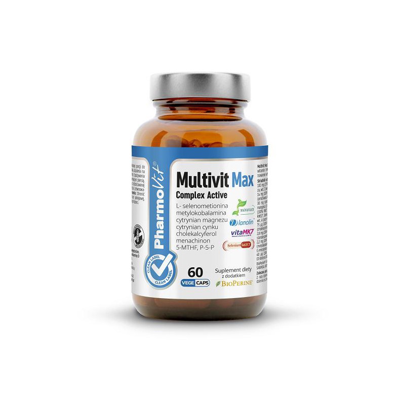 MULTIWITAMINY 60 KAPSUŁEK 35,42 g - PHARMOVIT (CLEAN LABEL)