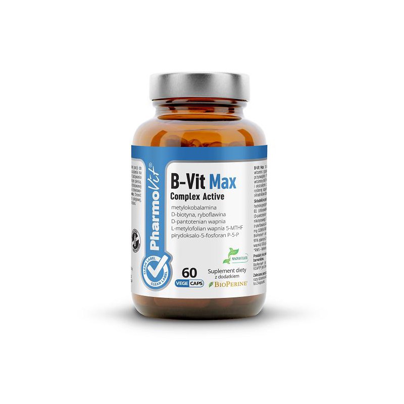 WITAMINA B COMPLEX 60 KAPSUŁEK 31,2 g - PHARMOVIT (CLEAN LABEL)