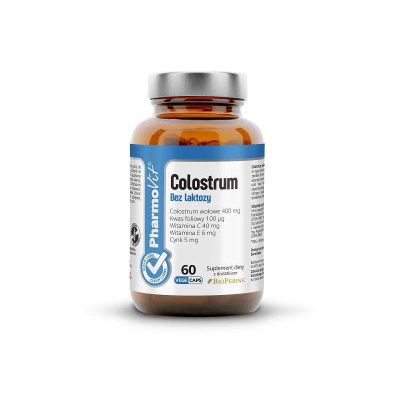 COLOSTRUM BEZGLUTENOWE 60 KAPSUŁEK 35,13 g - PHARMOVIT (CLEAN LABEL)